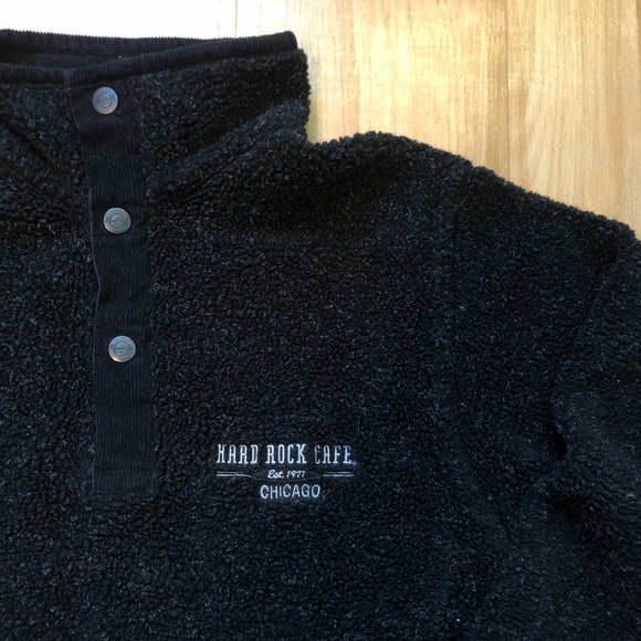 Vintage Hard Rock Cafe Chicago 1/4-Snap Fleece - Picture 2 of 8